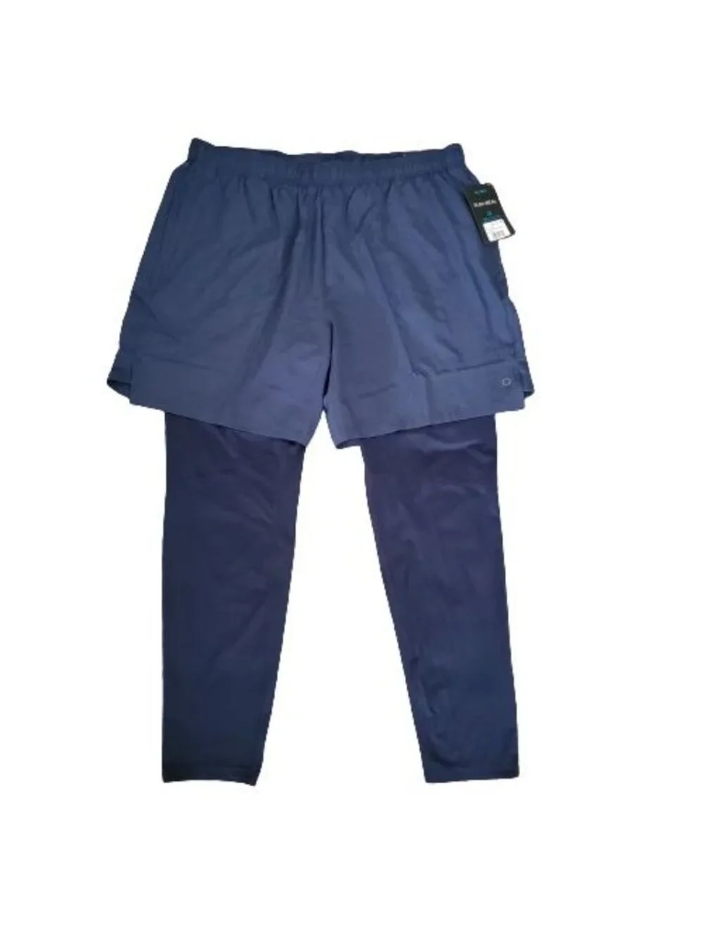 Skora Men's Run Real 2-In-1 Running Shorts and Pants Indigo Ink Chambray Size XL